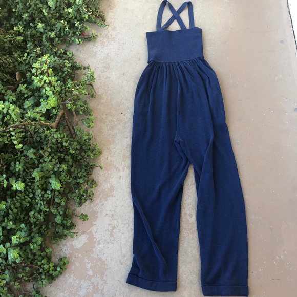 Club Monaco Frooti Sweater Jumpsuit Navy Blue - Picture 3 of 6